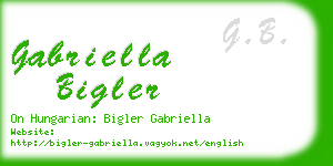 gabriella bigler business card